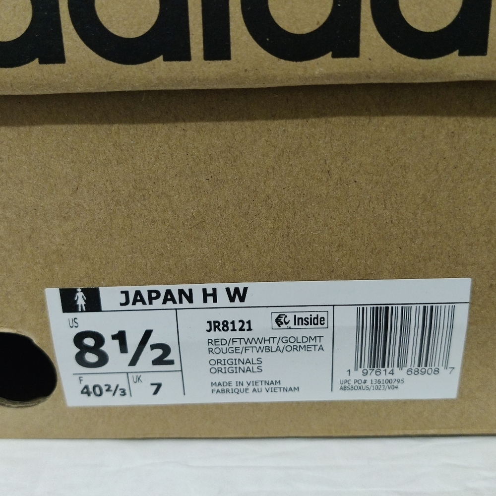 Women's - Adidas Japan High Red White Sneakers JR8121 New In Box - Picture 8 of 12